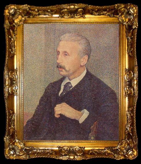 framed  Theo Van Rysselberghe Portrait of Auguste Descamps, ta009-2